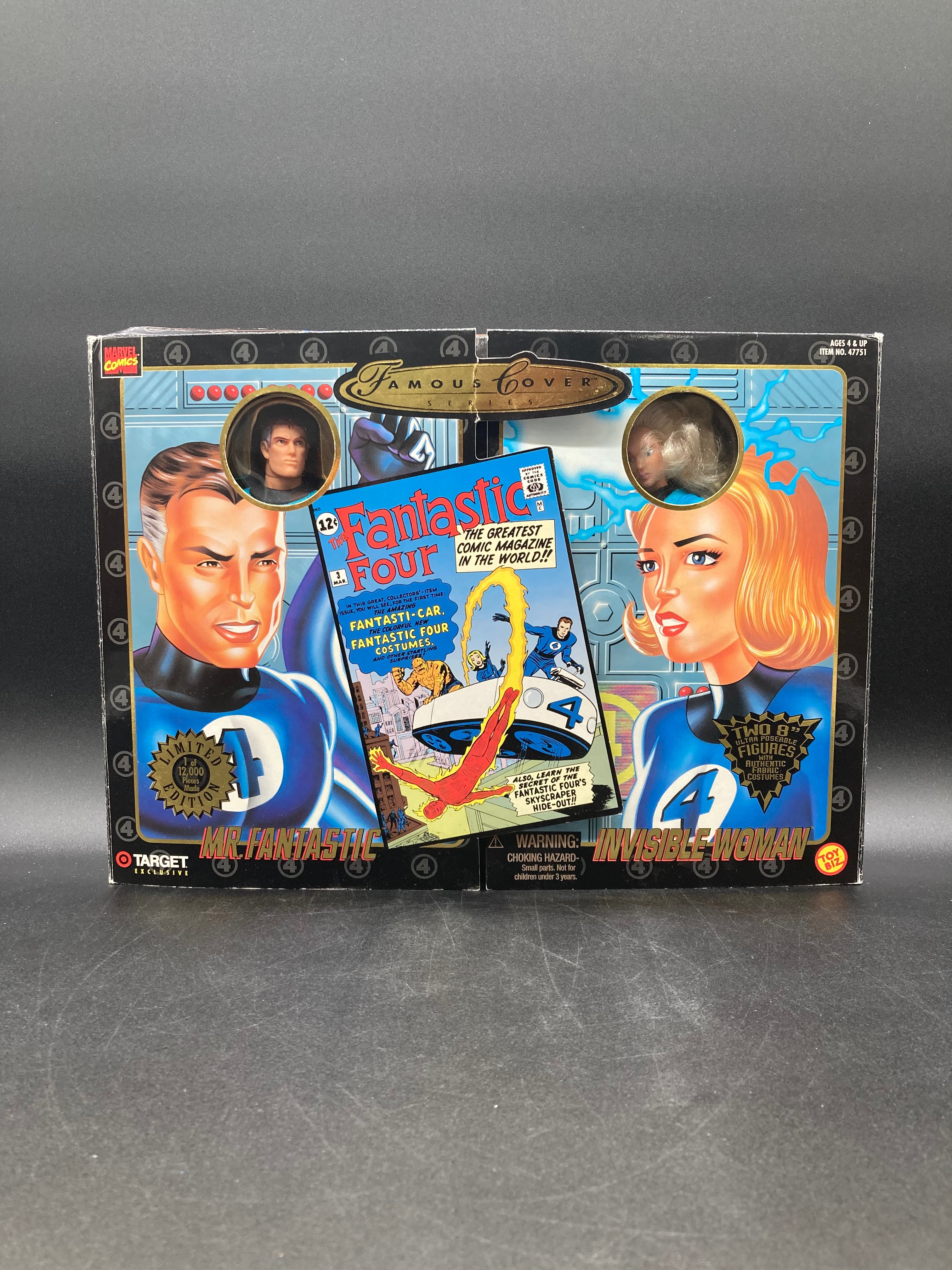Fantastic Four Toybiz Marvel Famous Cover Series Special Collector’s Edition Figure Set 1998