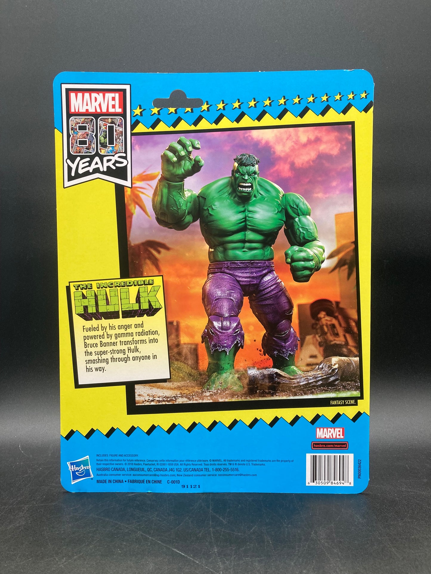Incredible Hulk Hasbro Marvel Legends 80 Years SDCC Exclusive Retro Carded Limited Edition Figure 2018