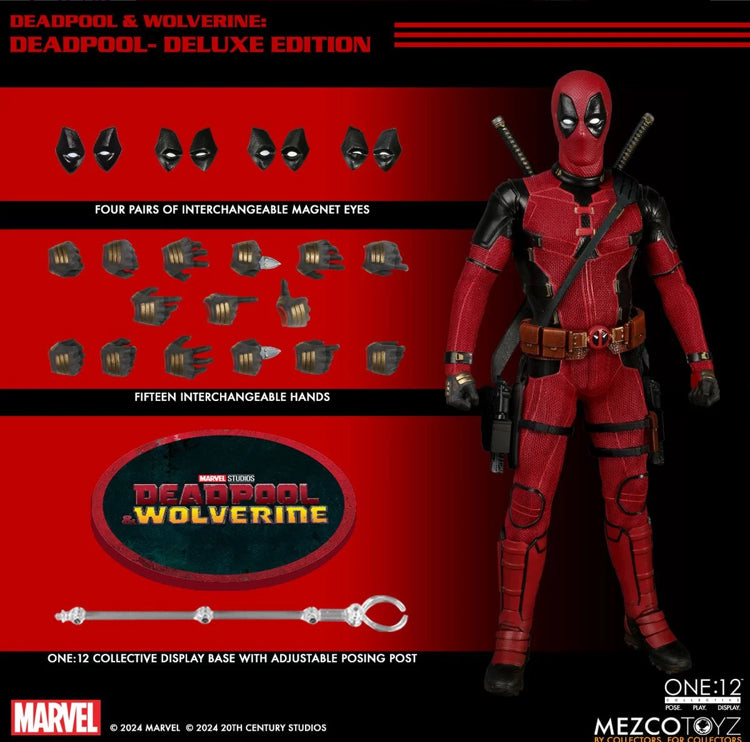 Deadpool Mezco Deadpool & Wolverine Deluxe Edition One:12 Collective Figure 2025