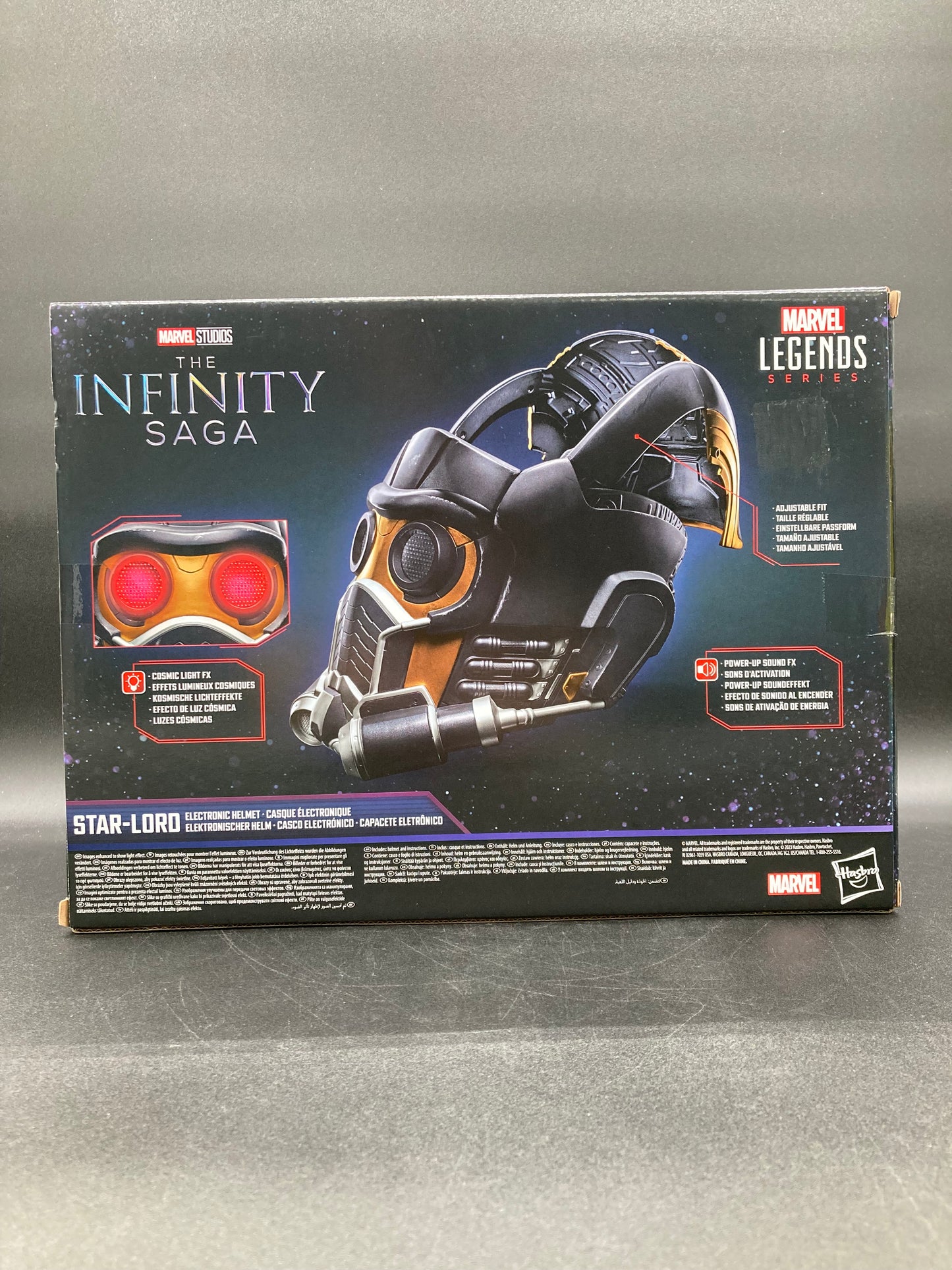Starlord Electronic Helmet Hasbro Marvel Legends Series Infinity Saga 2023 Costume/Cosplay Accessory