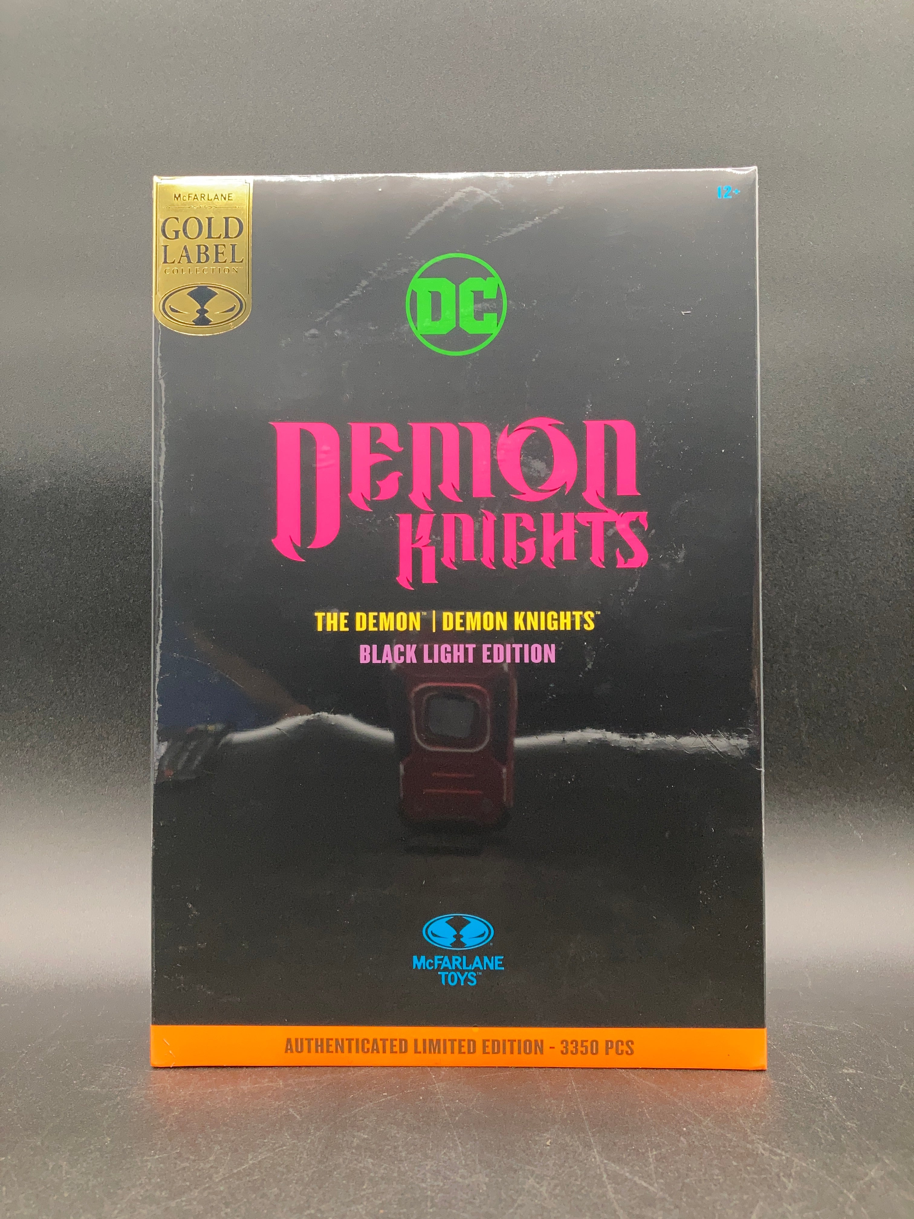 The Demon McFarlane Demon Knights Black Light Edition Gold Label Figure 2025