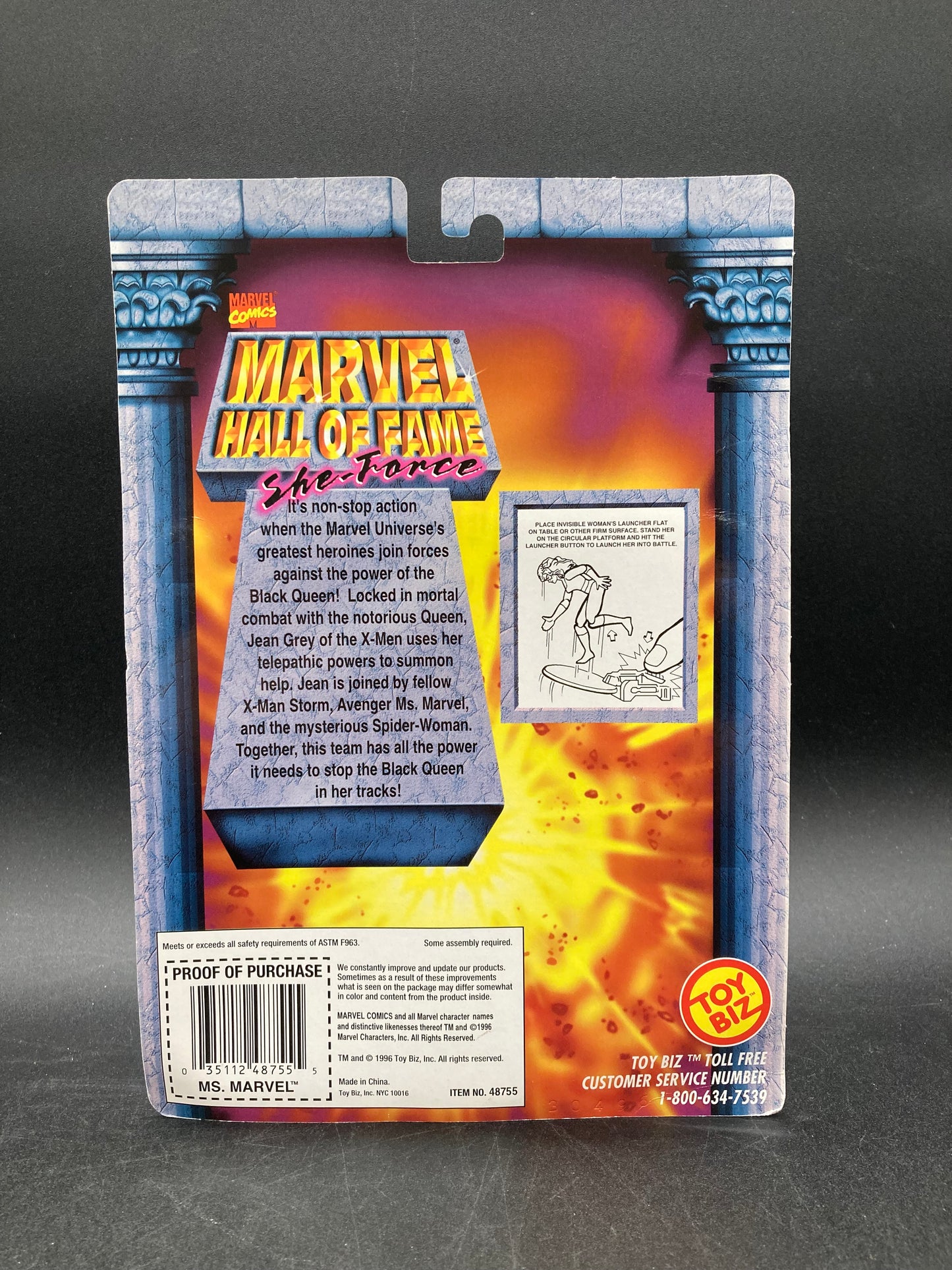 Ms. Marvel Toybiz Marvel Hall Of Fame She-Force Figure 1996