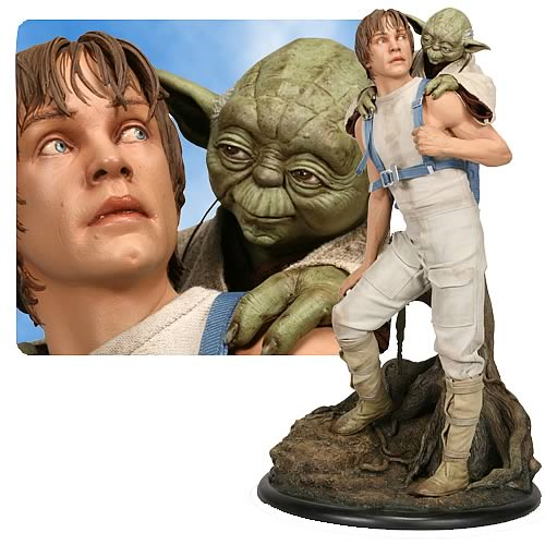 Luke Skywalker & Yoda Sideshow Collectibles 1/4 Scale Resin Statue (Open)