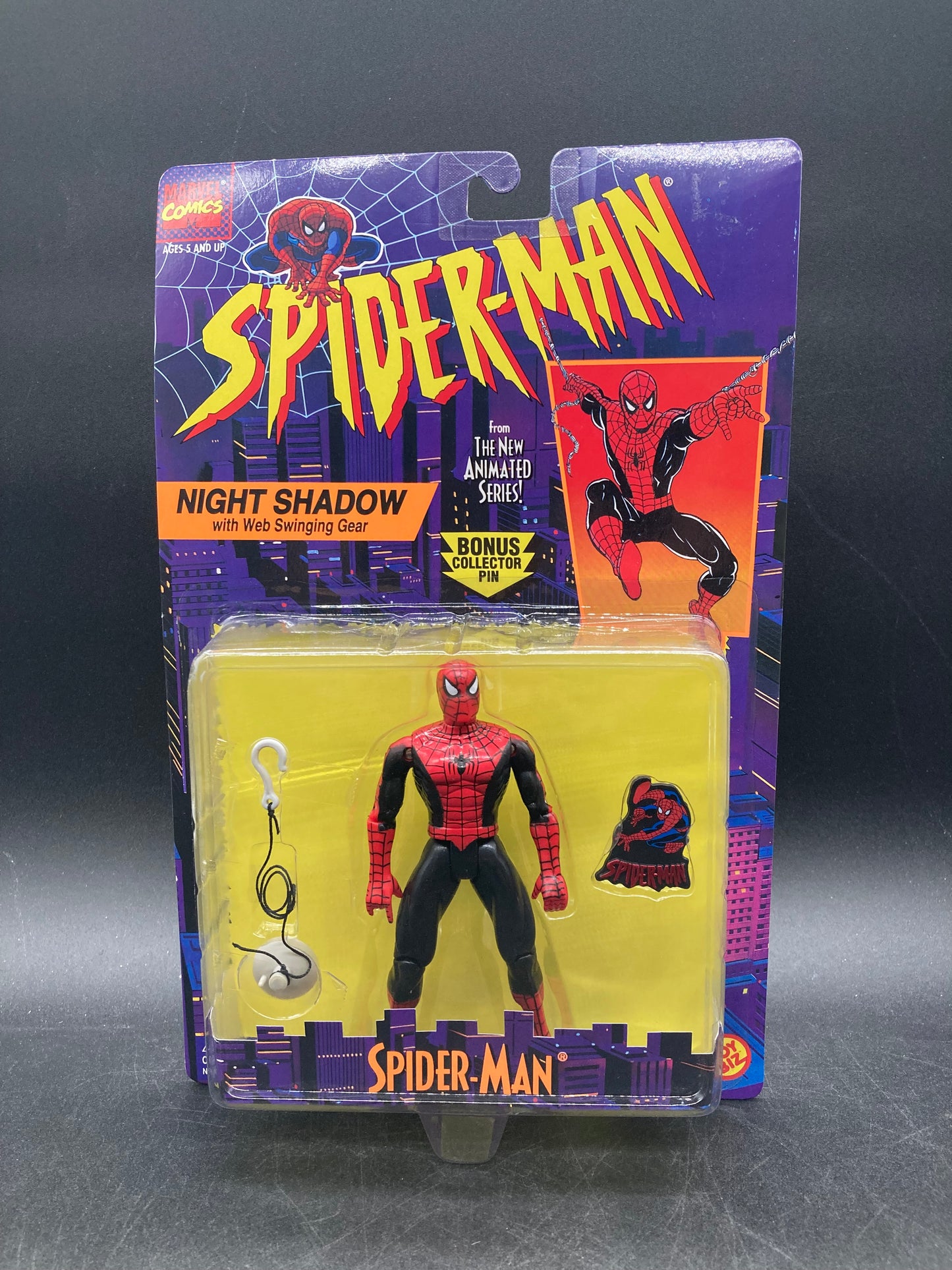 Night Shadow Spider-Man Toybiz Spider-Man Animated Series Figure 1995