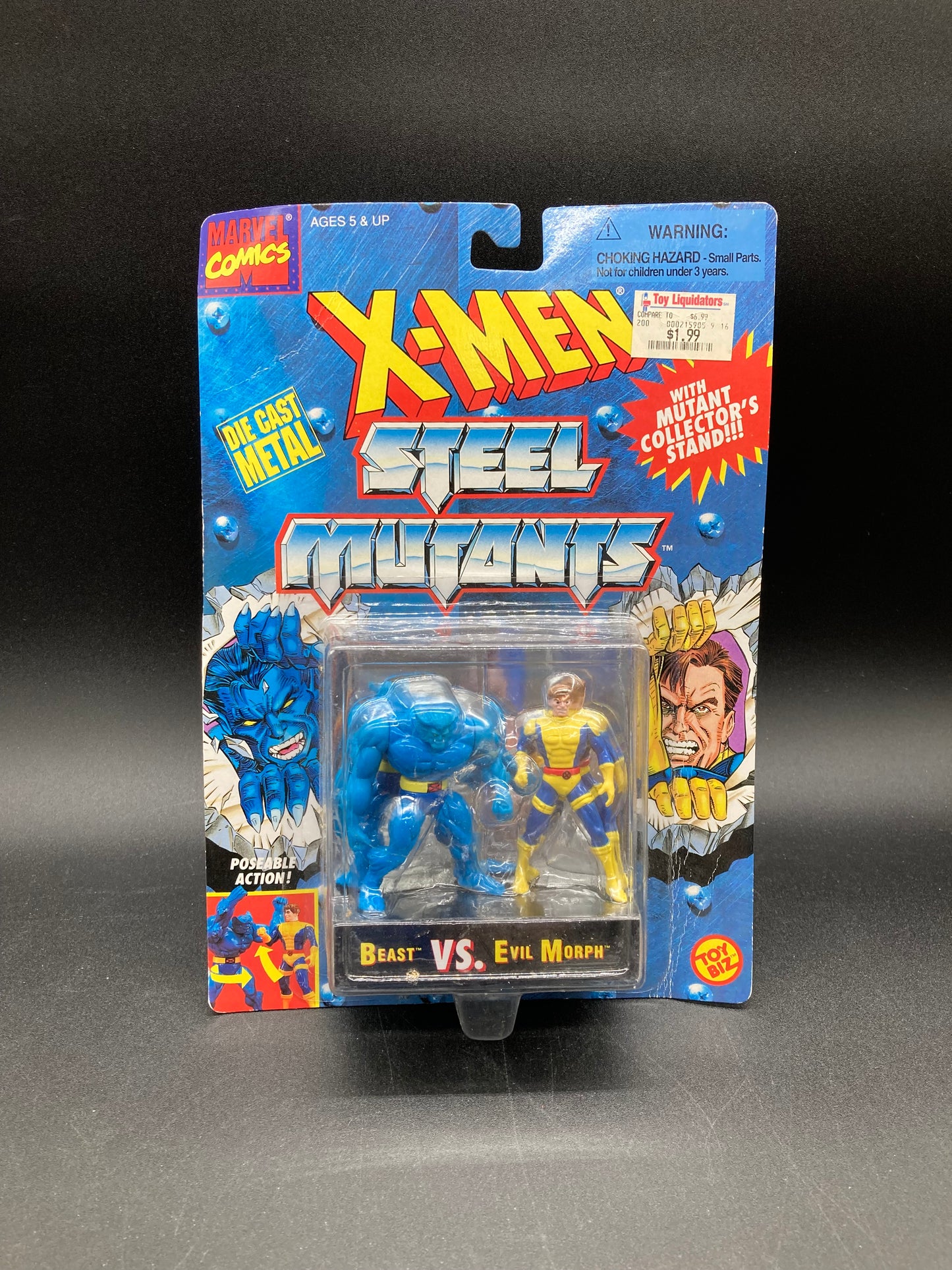 X-Men Steel Mutants Toybiz Beast & Evil Morph Figure Set 1994