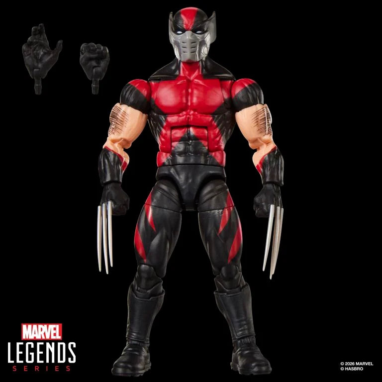 Ultimate Wolverine (BAF Marvel's Box) Marvel Legends Hasbro Figure and accessories.