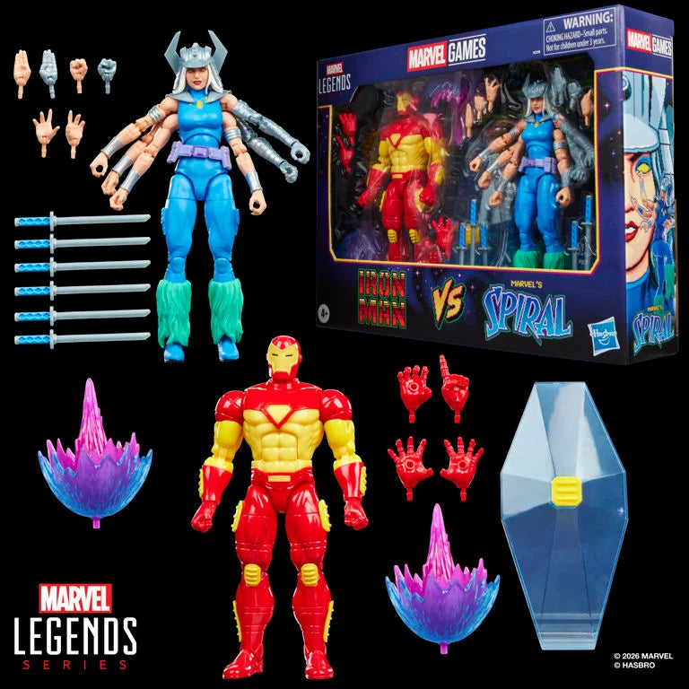 Iron Man Vs Spiral Gamerverse Marvel Legends Action Figure Set Hasbro 2026