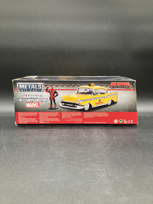 Deadpool & 1957 Chevy Bel Air JADA TOYS Metals Die Cast Figure & Vehicle Collectible Set 2019