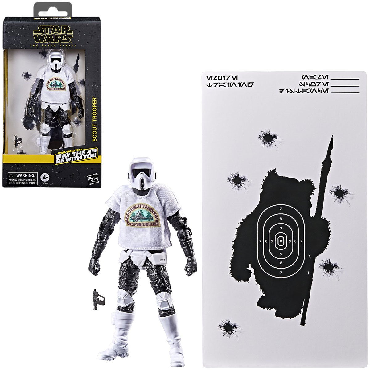 Scout Trooper Star Wars Day: May The 4th Be With You Black Series Action Figure Hasbro 2026 Figure and accessories.