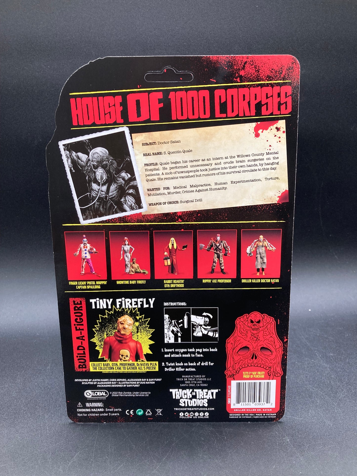 House Of 1000 Corpses Trick or Treat Studios Figures + Collector Case Set