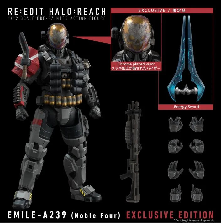 Halo: Reach RE:EDIT Emile-A239 Noble Four 1:12 Scale Action Figure - Previews Exclusive