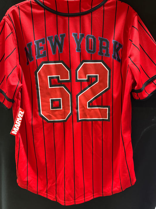Marvel Amazing Spider-Man NYC 62 Button-Up Baseball Jersey