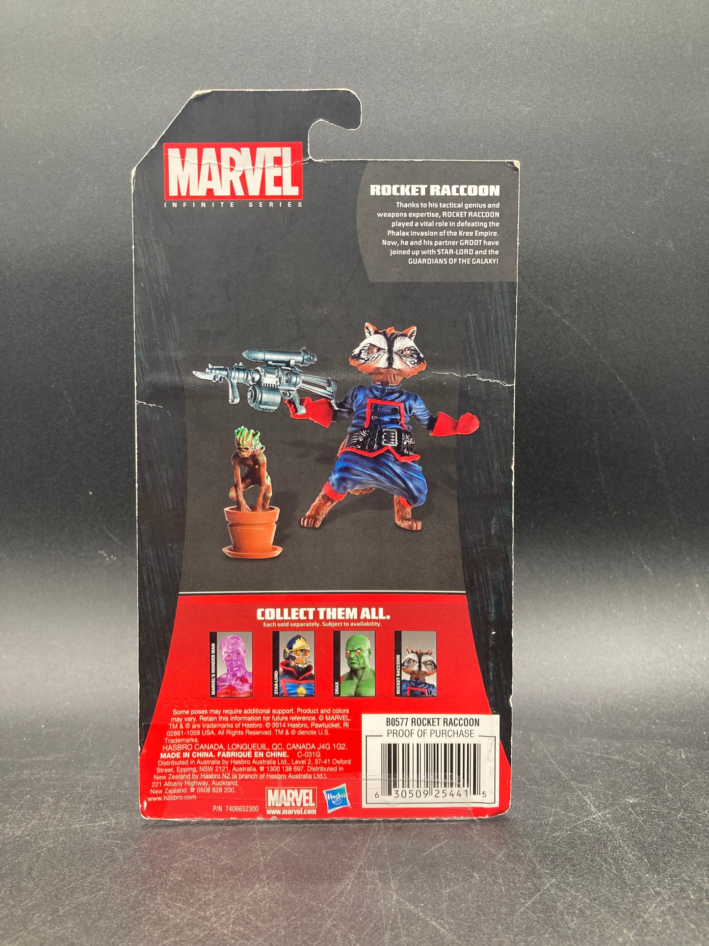 Rocket Raccoon Hasbro Marvel Infinite Series Figure 2014