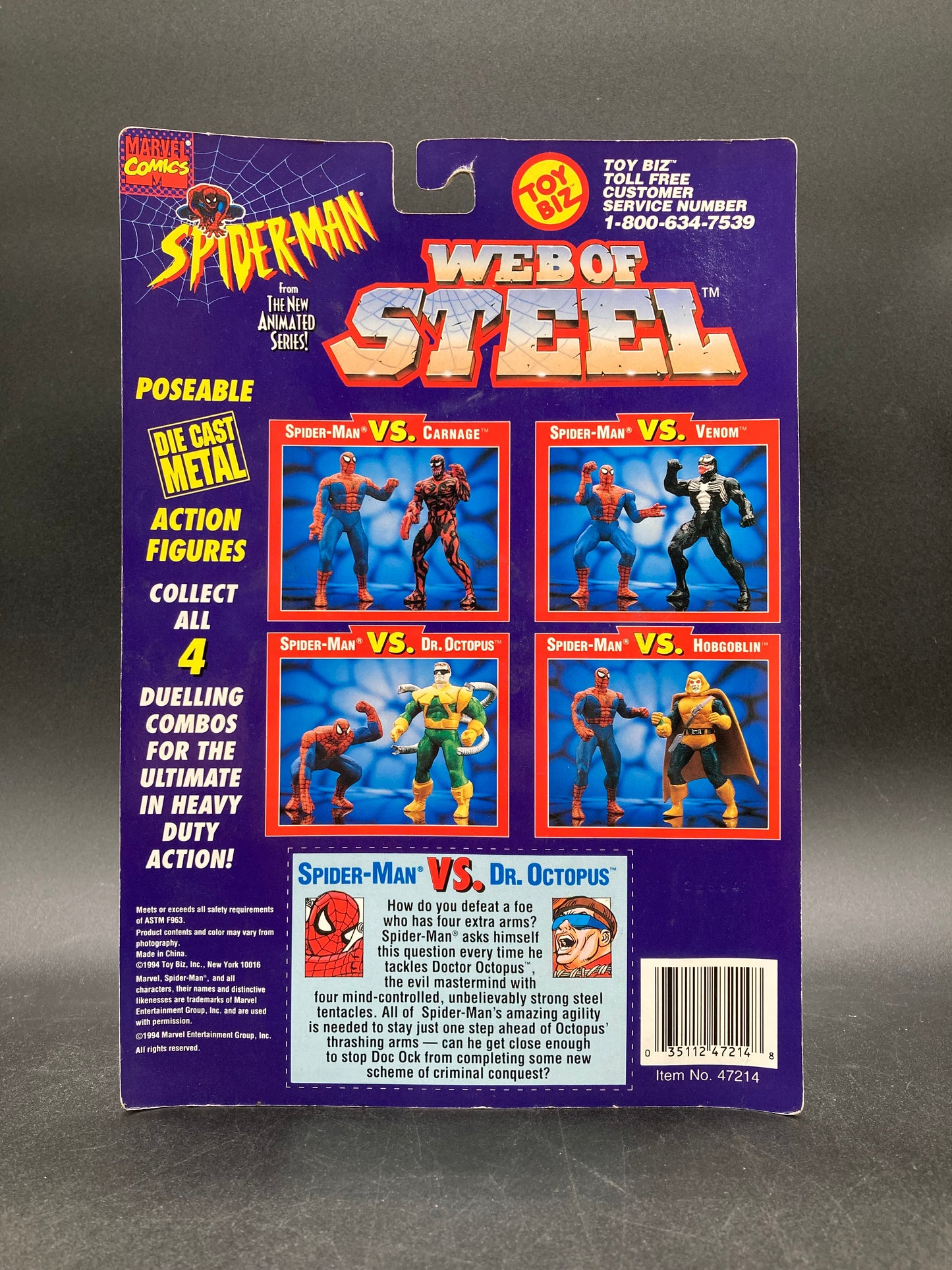 Spider-Man VS Dr. Octopus Toybiz Spider-Man Web Of Steel Figure Set 1994