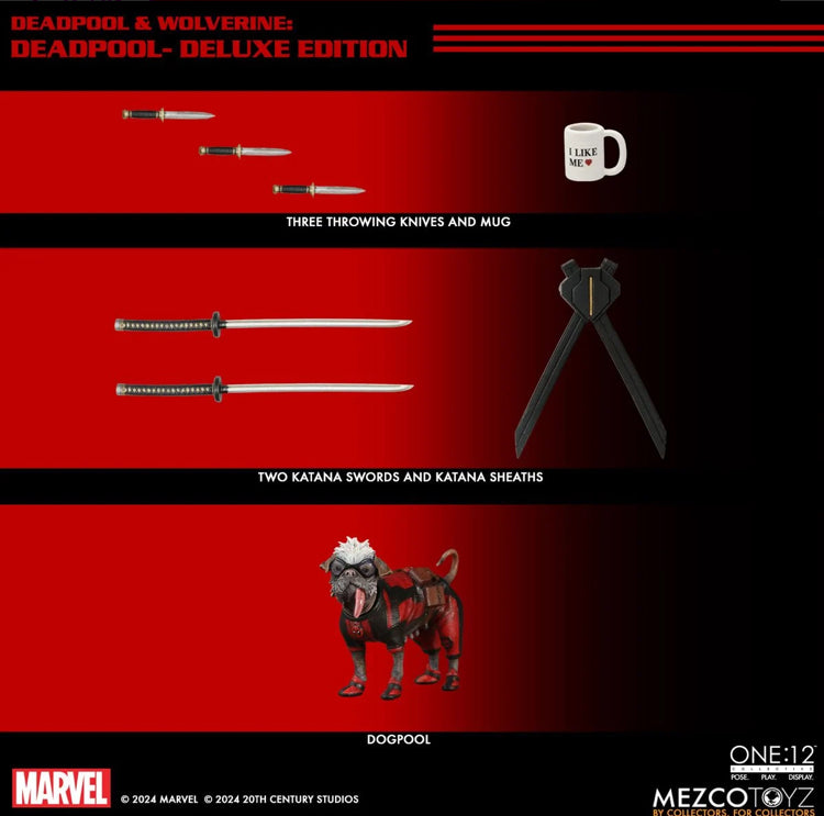 Deadpool Mezco Deadpool & Wolverine Deluxe Edition One:12 Collective Figure 2025