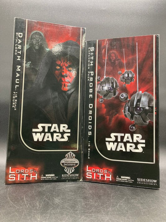 Darth Maul & Sith Probe Droids Sideshow Collectibles Star Wars Lords Of The Sith 1:6 Scale Inclusive Figure Bundle 2006