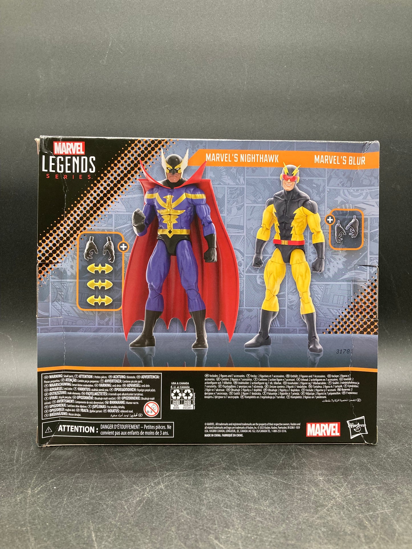 Nighthawk & Blur Hasbro Marvel Legends Squadron Supreme Figure Set 2023