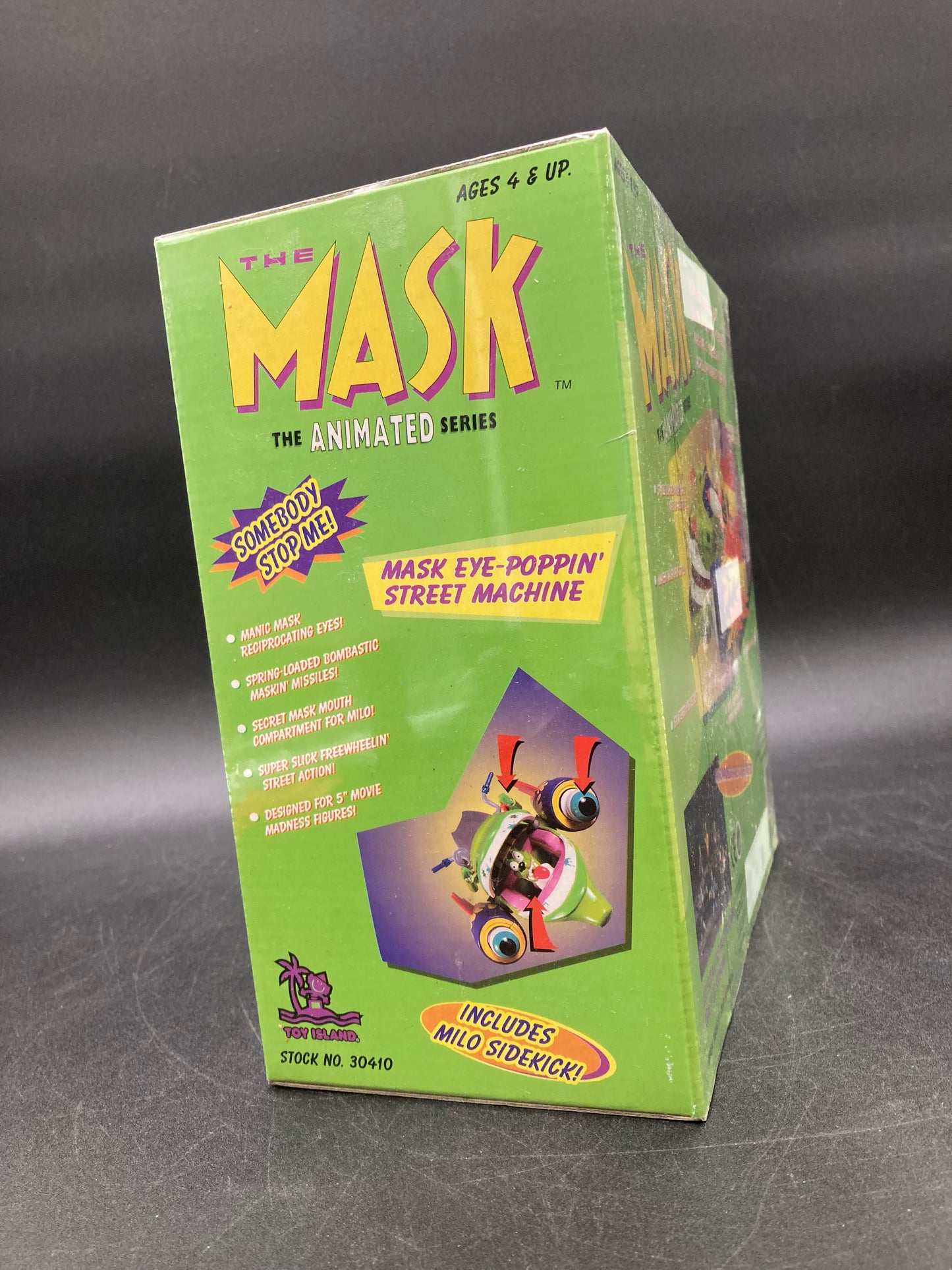 Mask Eye Poppin’ Street Machine Toy Island The Mask Animated Series Figure Vehicle Playset 1997