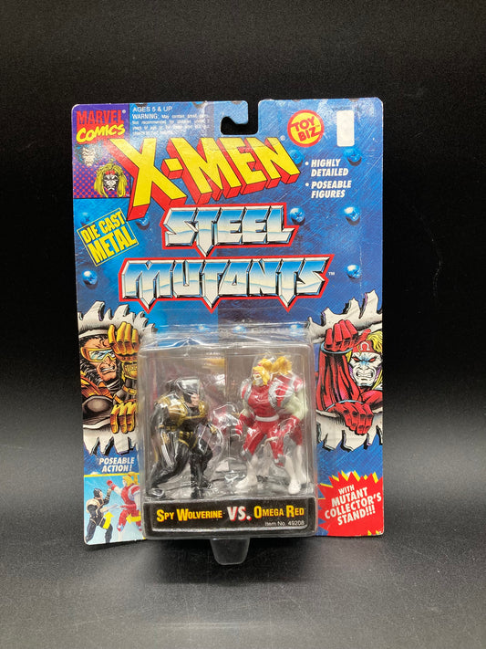 Spy Wolverine VS Omega Red Toybiz X-Men Steel Mutants Figure Set 1994