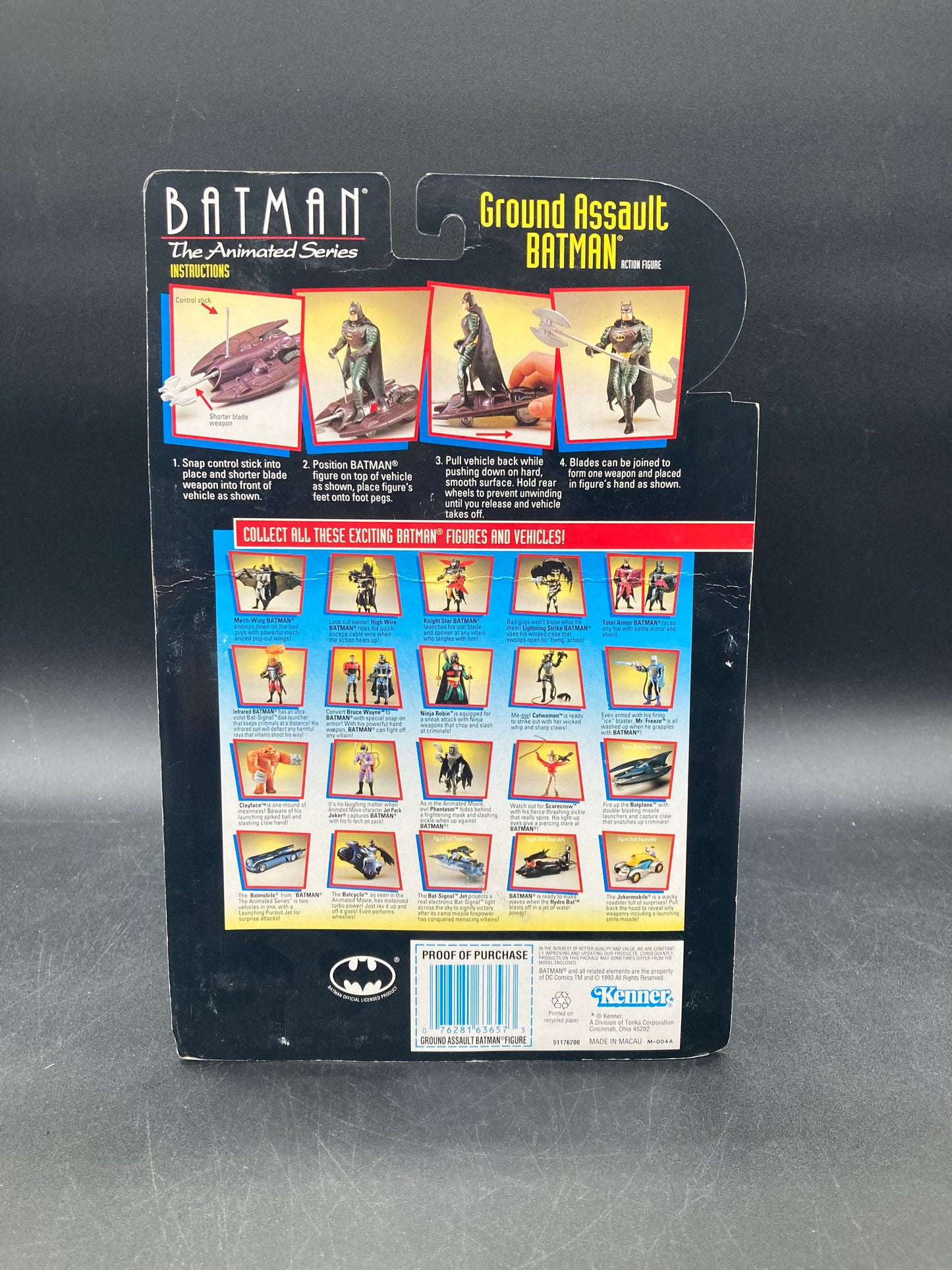 Ground Assault Batman Kenner Batman Animated Series Deluxe Crime Fighter Edition Figure 1993