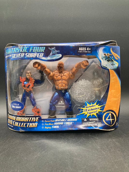 Human Torch, The Thing & Invisible Woman Hasbro Fantastic Four Rise Of The Silver Surfer Commemorative DVD Collection Walmart Exclusive Figure Set 2007