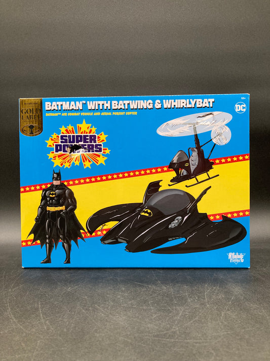 Batman ‘89 with Batwing & WhirlyBat Vehicles McFarlane DC Super Powers Gold Label Figure Set 2024