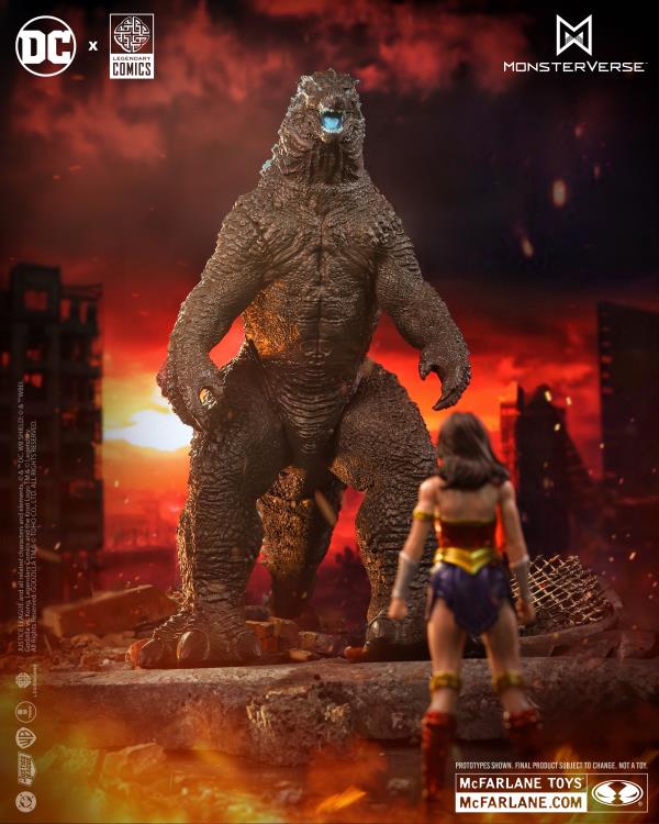 Wonder Woman vs. Godzilla McFarlane DC Multiverse Justice League vs. Godzilla vs. Kong Figure Two-Pack