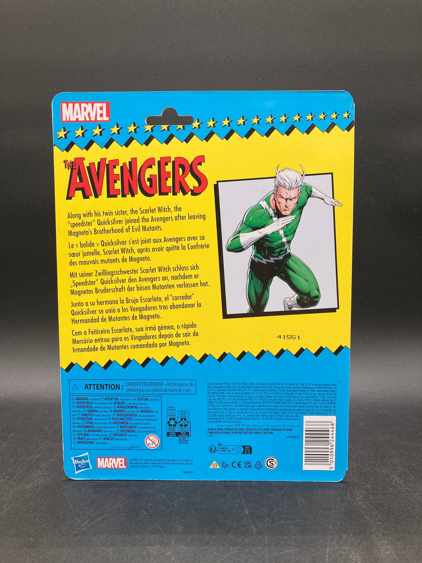 Quicksilver Hasbro Retro Marvel Legends Avengers Figure 2024