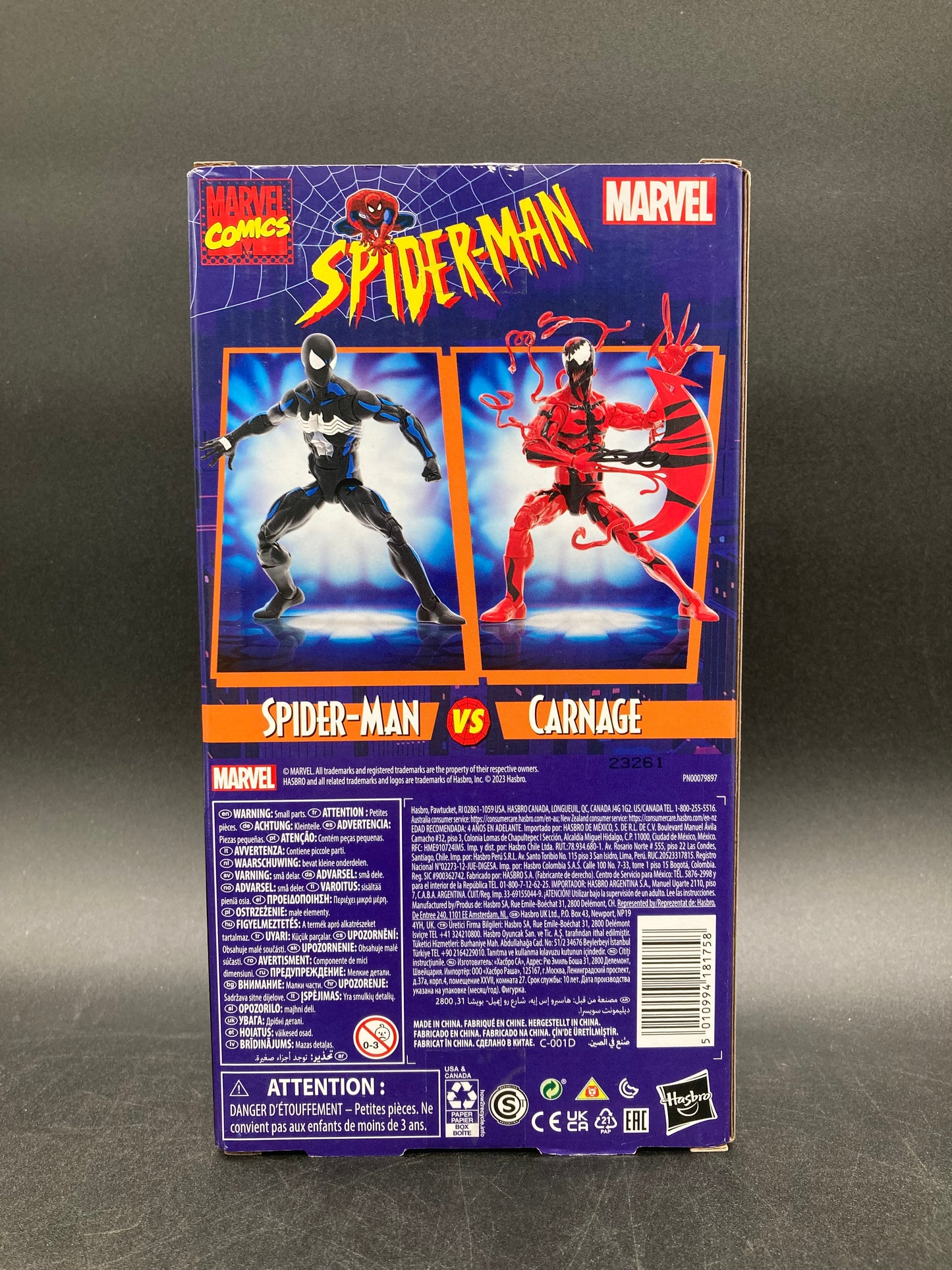 Symbiote Spider-Man & Carnage Hasbro Marvel Legends VHS Spider-Man Animated Series Retro Figure Set 2023