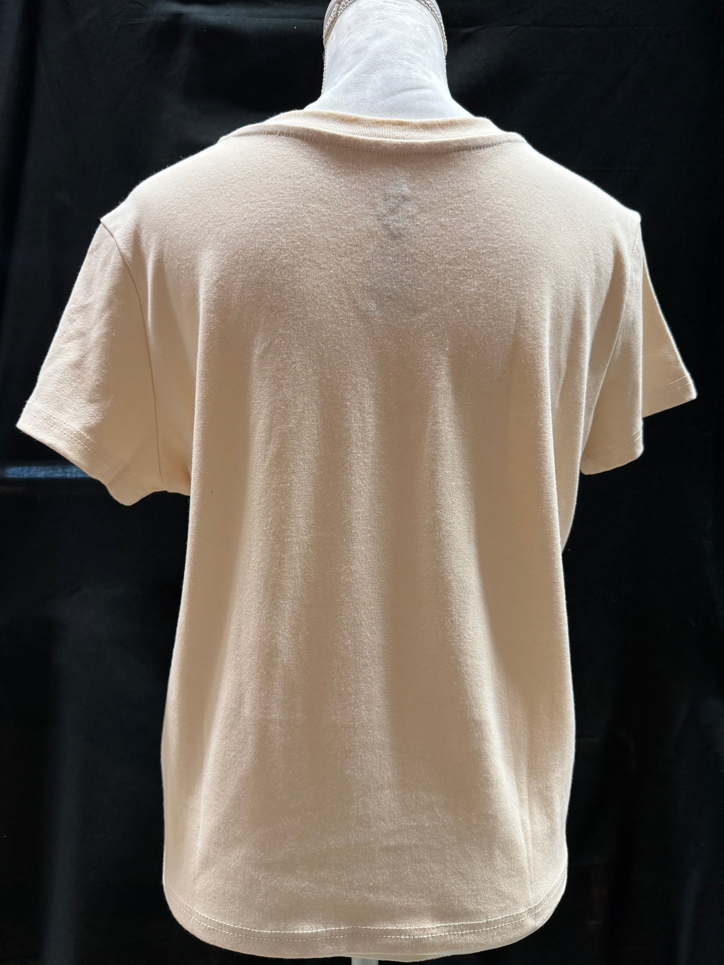 Superman Cream Women's Shirt with Blue and White Logo