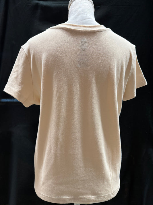 Superman Cream Women's Shirt with Blue and White Logo