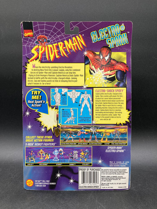 Electro-Shock Spidey Toybiz Spider-Man Electro-Spark Animated Series Figure 1997