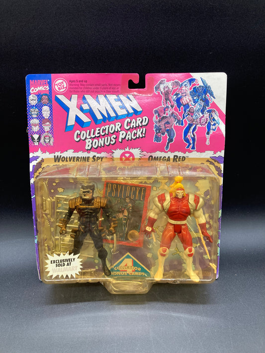 Wolverine Spy VS Omega Red Toybiz X-Men Collector’s Card Bonus Pack Walmart Exclusive Figure Set 1994