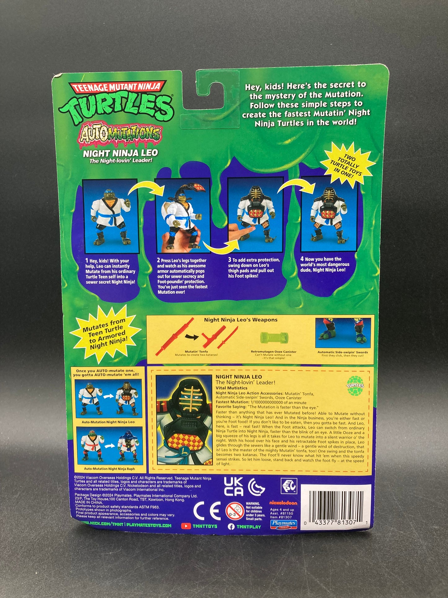 Night Ninja Leo Playmates Teenage Mutant Ninja Turtles AutoMutations Figure 2024
