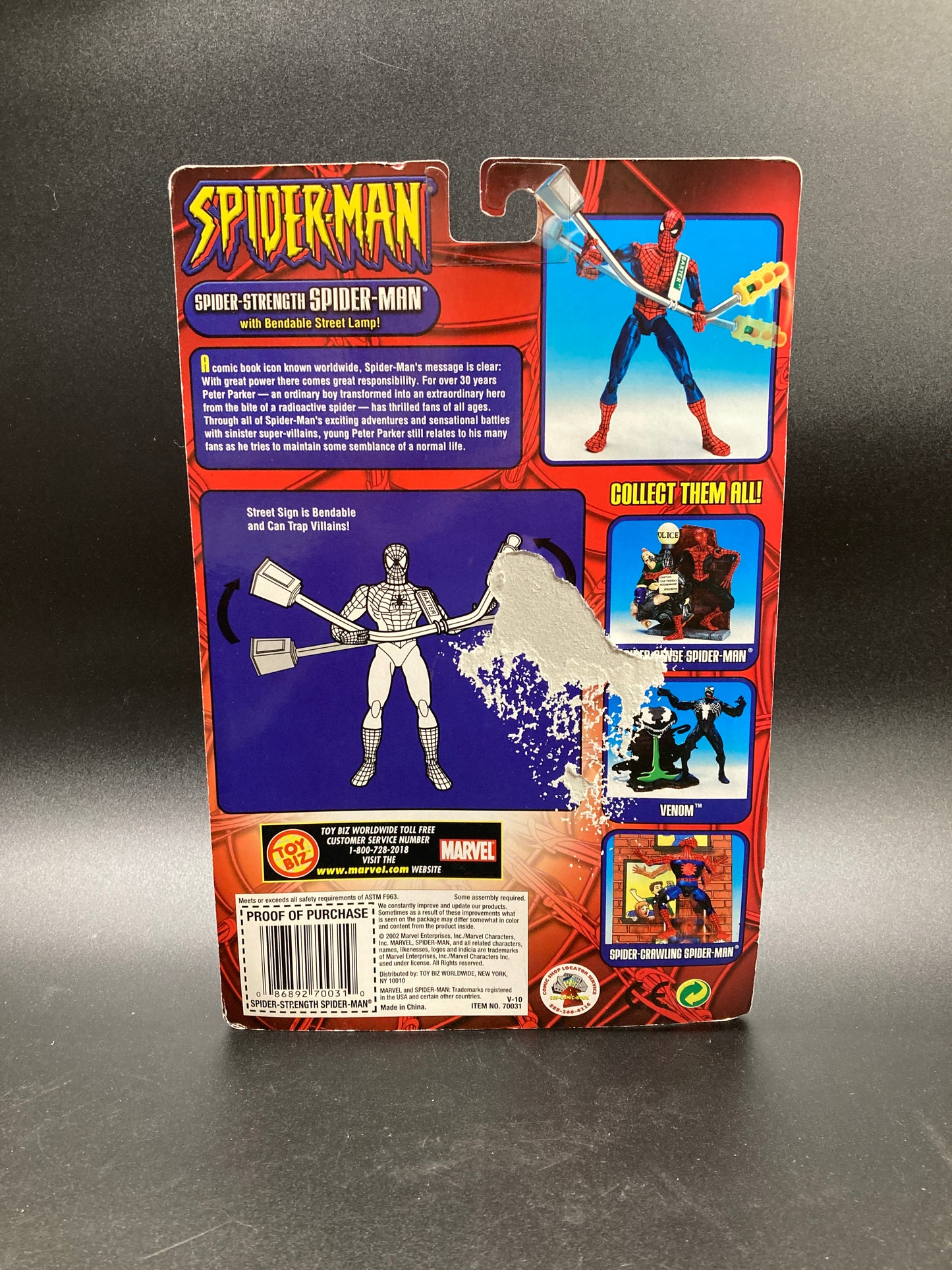 Super-Strength Spider-Man Toybiz Spider-Man 2002