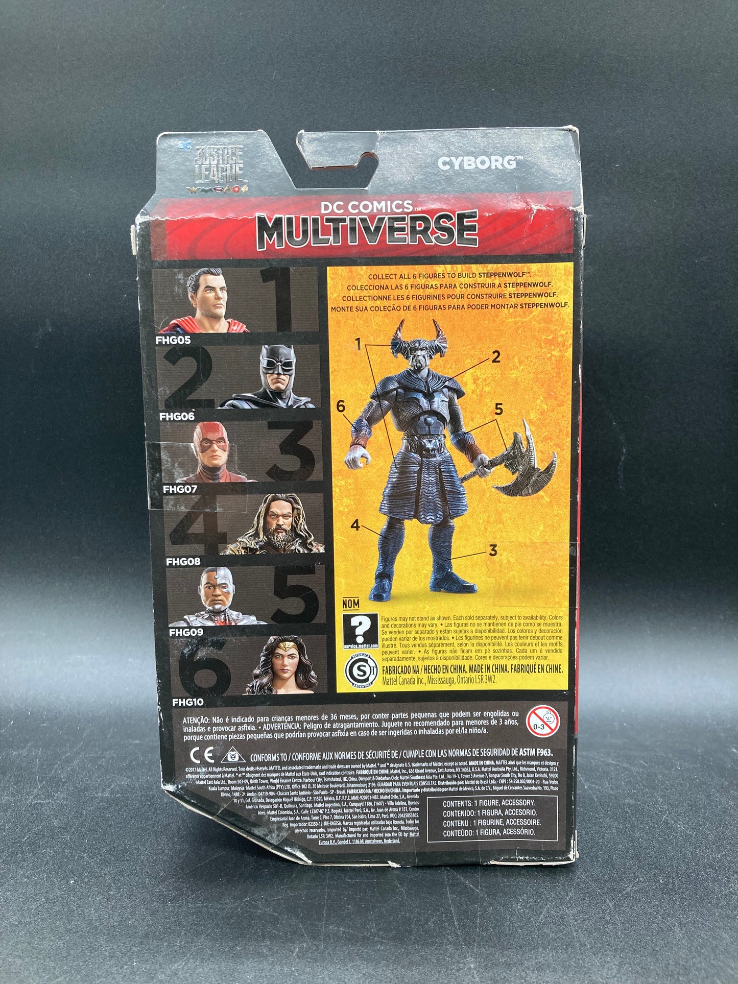 Cyborg Mattel DC Justice League Figure Steppenwolf C&C 2017