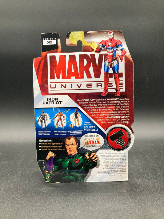 Iron Patriot (Unmasked Variant) Hasbro Marvel Universe Figure 2009