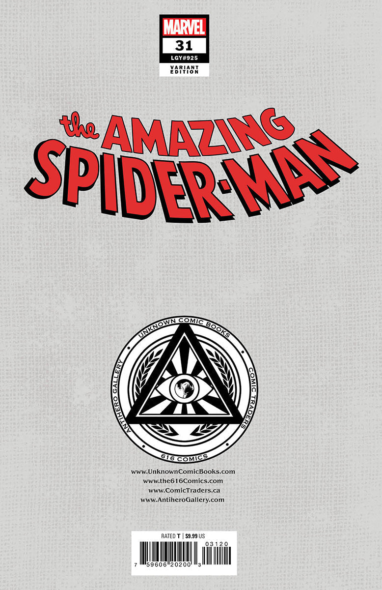 [Signed by Tyler Kirkham] AMAZING SPIDER-MAN #31 UNKNOWN COMICS TYLER KIRKHAM EXCLUSIVE VAR [IN STOCK]