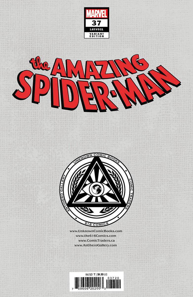 [Signed by Nathan Szerdy] AMAZING SPIDER-MAN #37 [GW] UNKNOWN COMICS NATHAN SZERDY EXCLUSIVE VAR [IN STOCK]