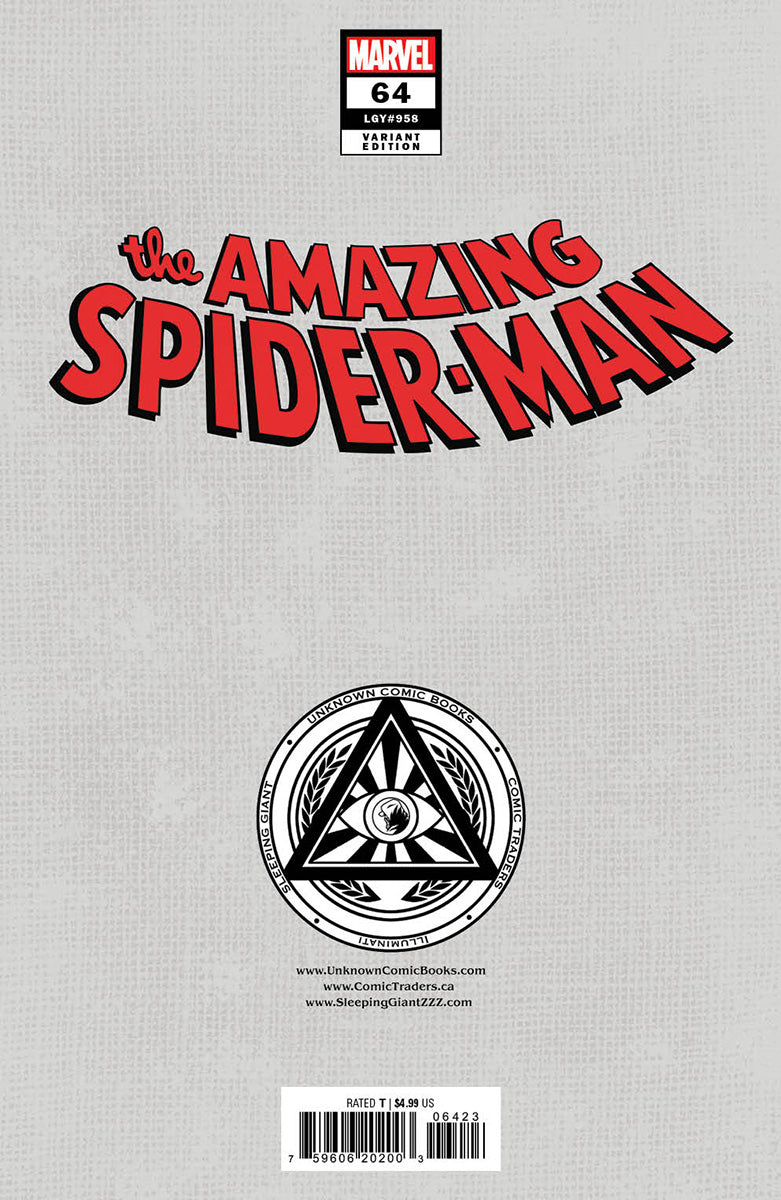 [2 Pack] Amazing Spider-Man #64 Unknown Comics Kaare Andrews Connecting Cover Exclusive Var (12/25/2024)