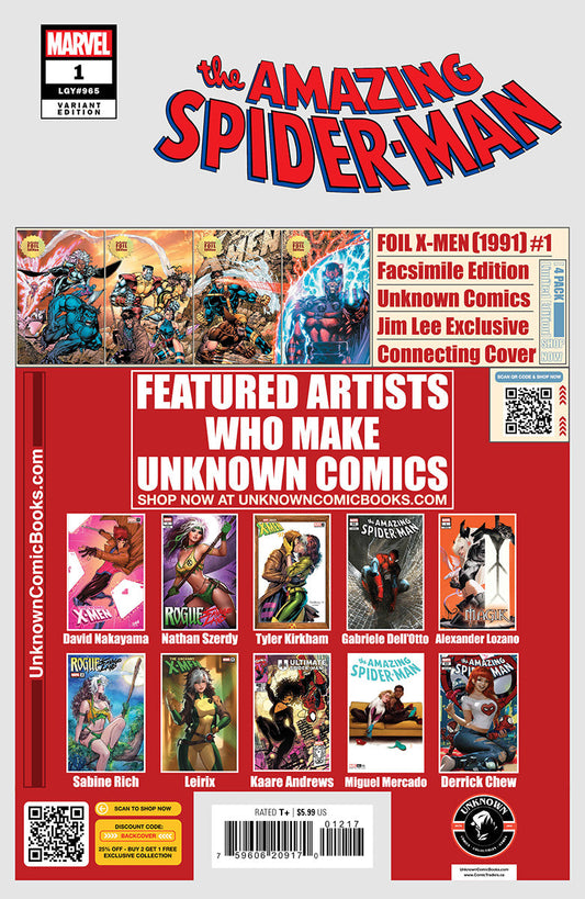 Amazing Spider-Man #1 Unknown Comics Nathan Szerdy Exclusive Var (04/09/2025)