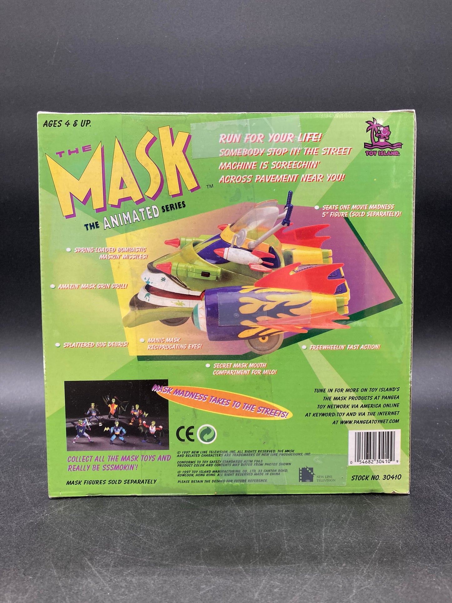Mask Eye Poppin’ Street Machine Toy Island The Mask Animated Series Figure Vehicle Playset 1997