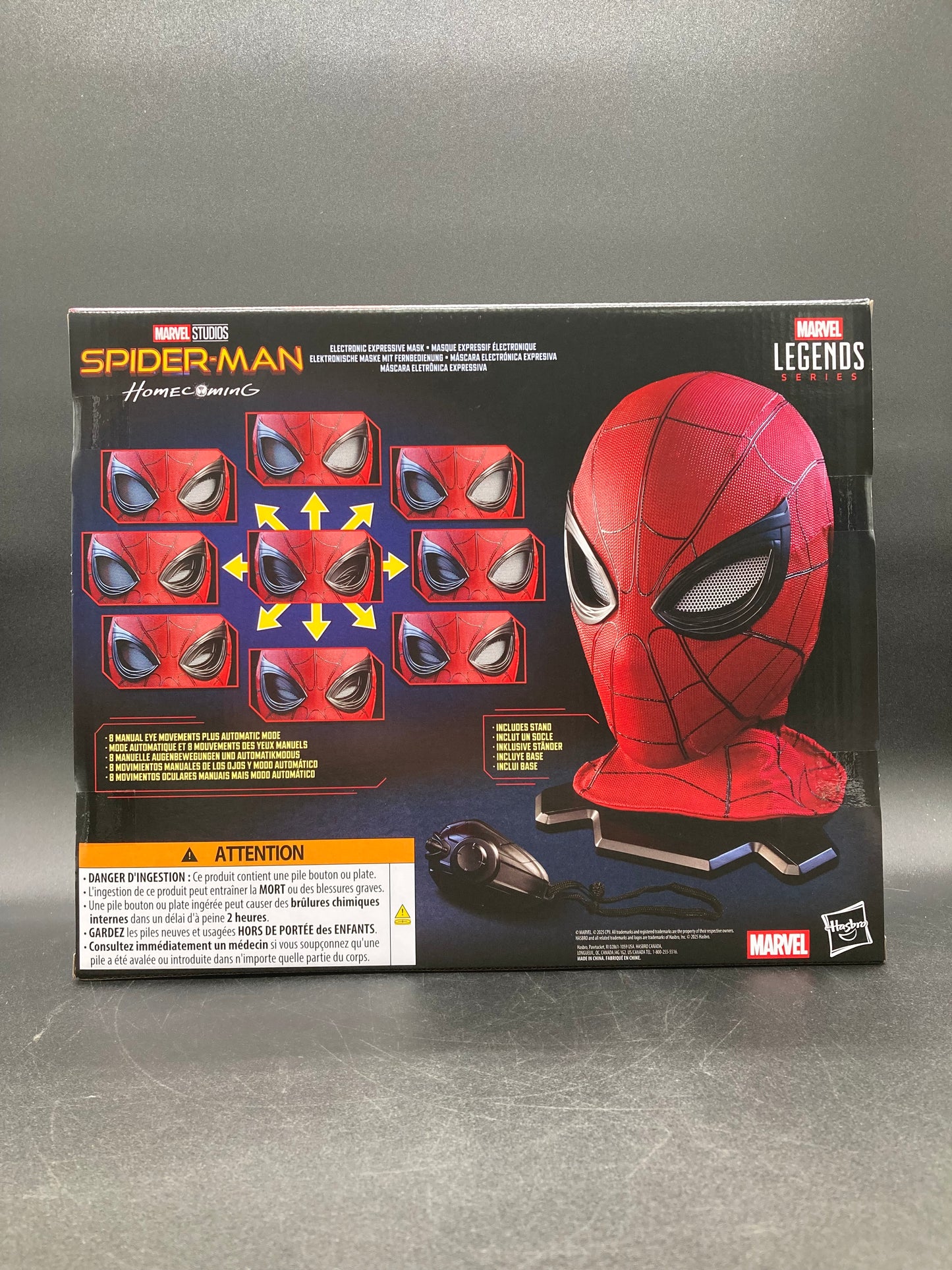 Spider-Man Electronic Expressive Mask Marvel Legends Spider-Man Homecoming 2025