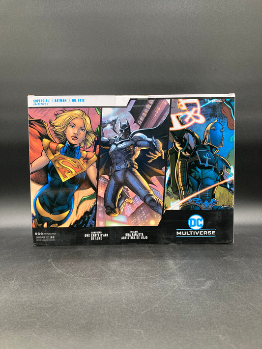 Injustice 2 Supergirl Batman Dr. Fate McFarlane Gold Label Figure Set 2023