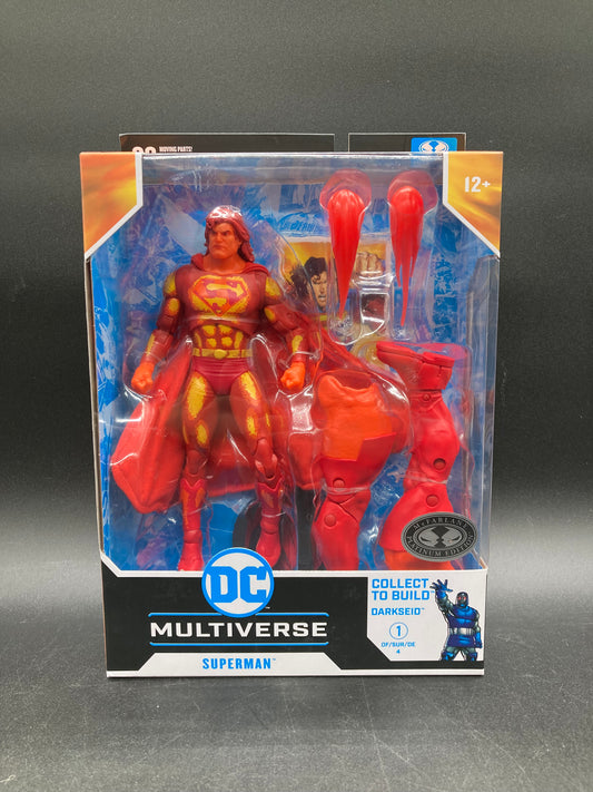Superman (Red Variant) McFarlane DC Multiverse Justice League Task Force Platinum Edition Figure Darkseid BAF 2024