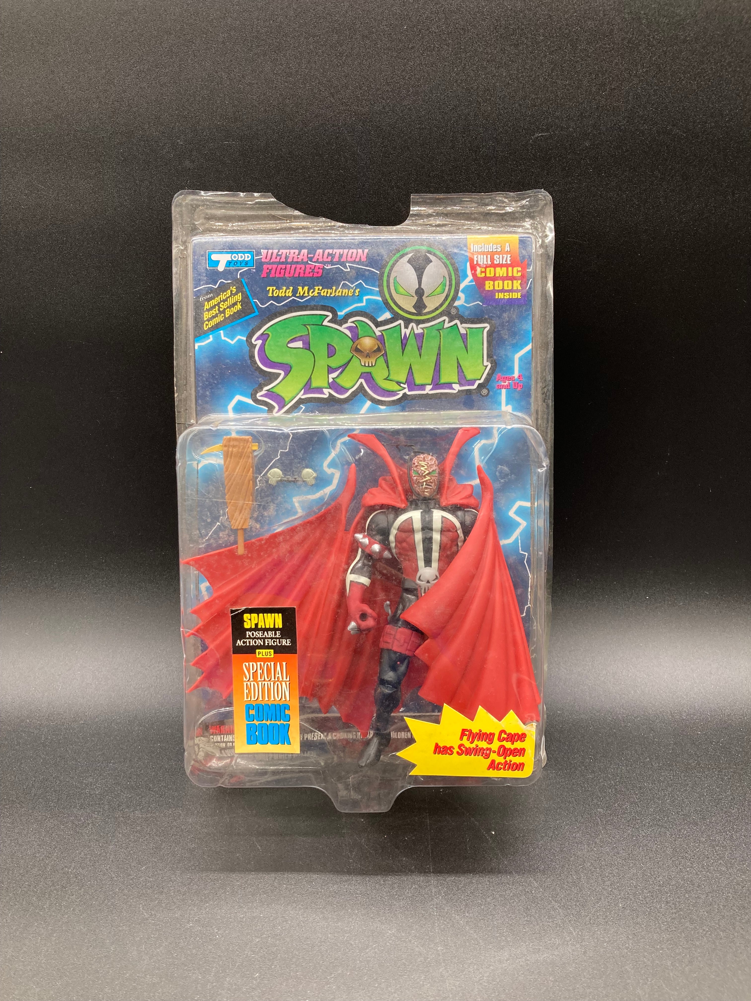 Spawn (Unmasked Variant) Figure McFarlane Toys 1994 (Damaged Card)