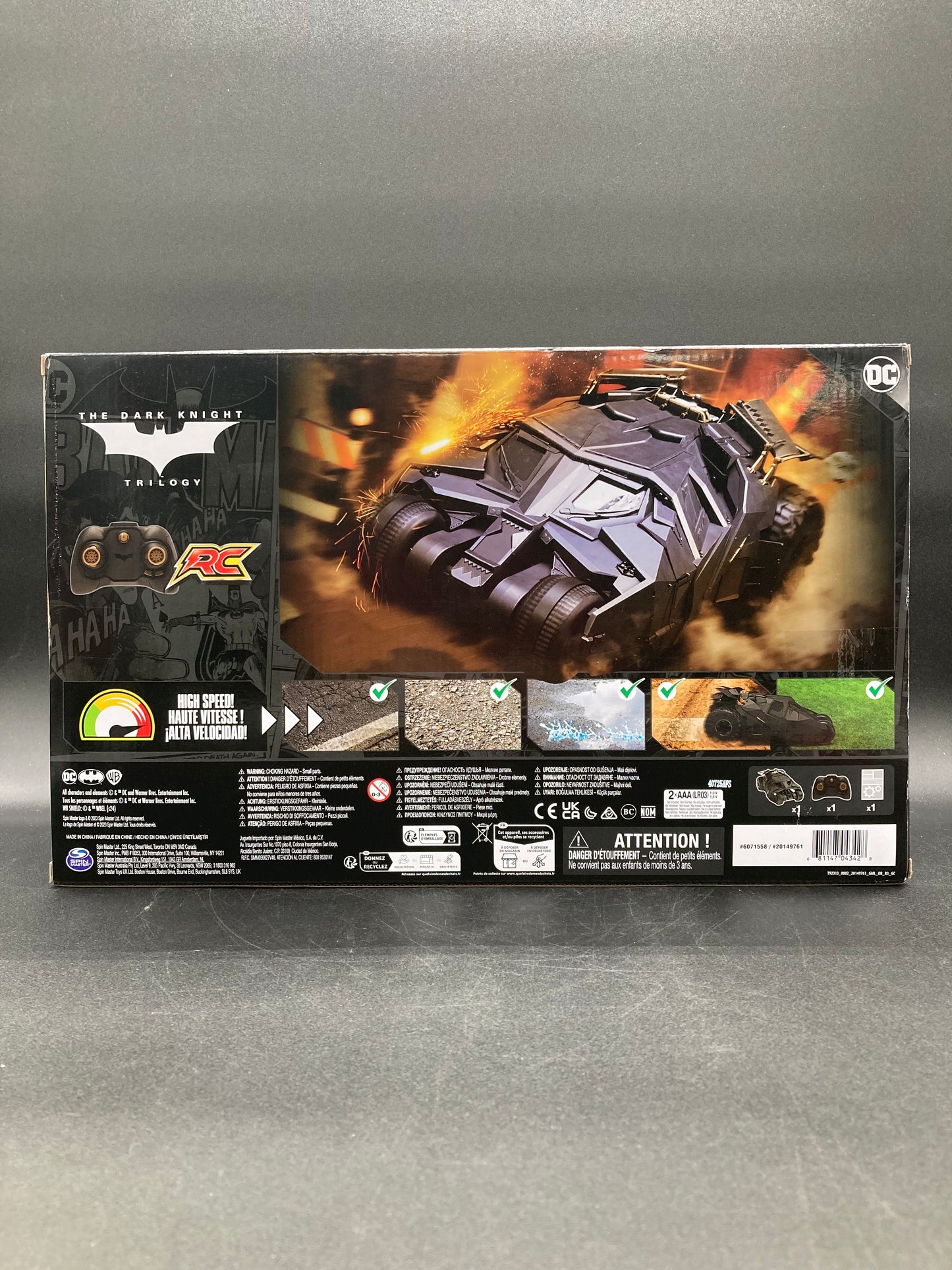 Batmobile Tumbler Spinmaster Dark Knight Trilogy RC Car 2023