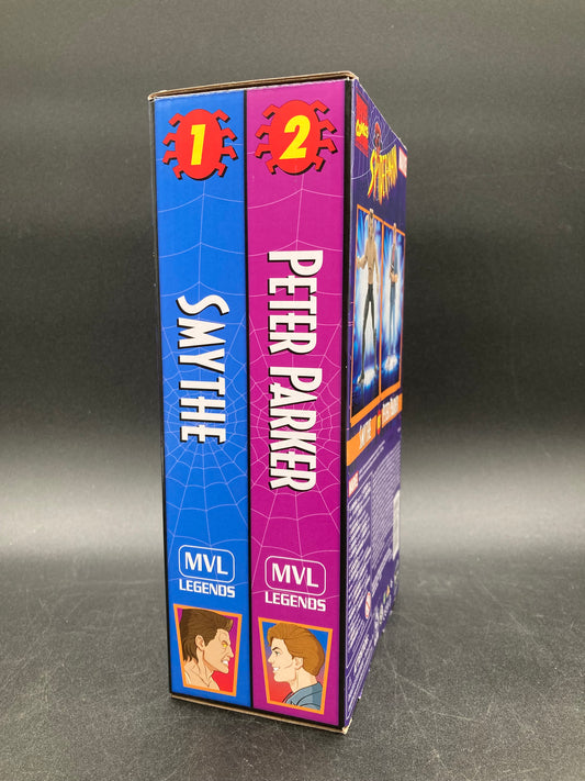 Smythe & Peter Parker Hasbro Marvel Legends VHS Spider-Man Animated Series Retro Figure Set 2023