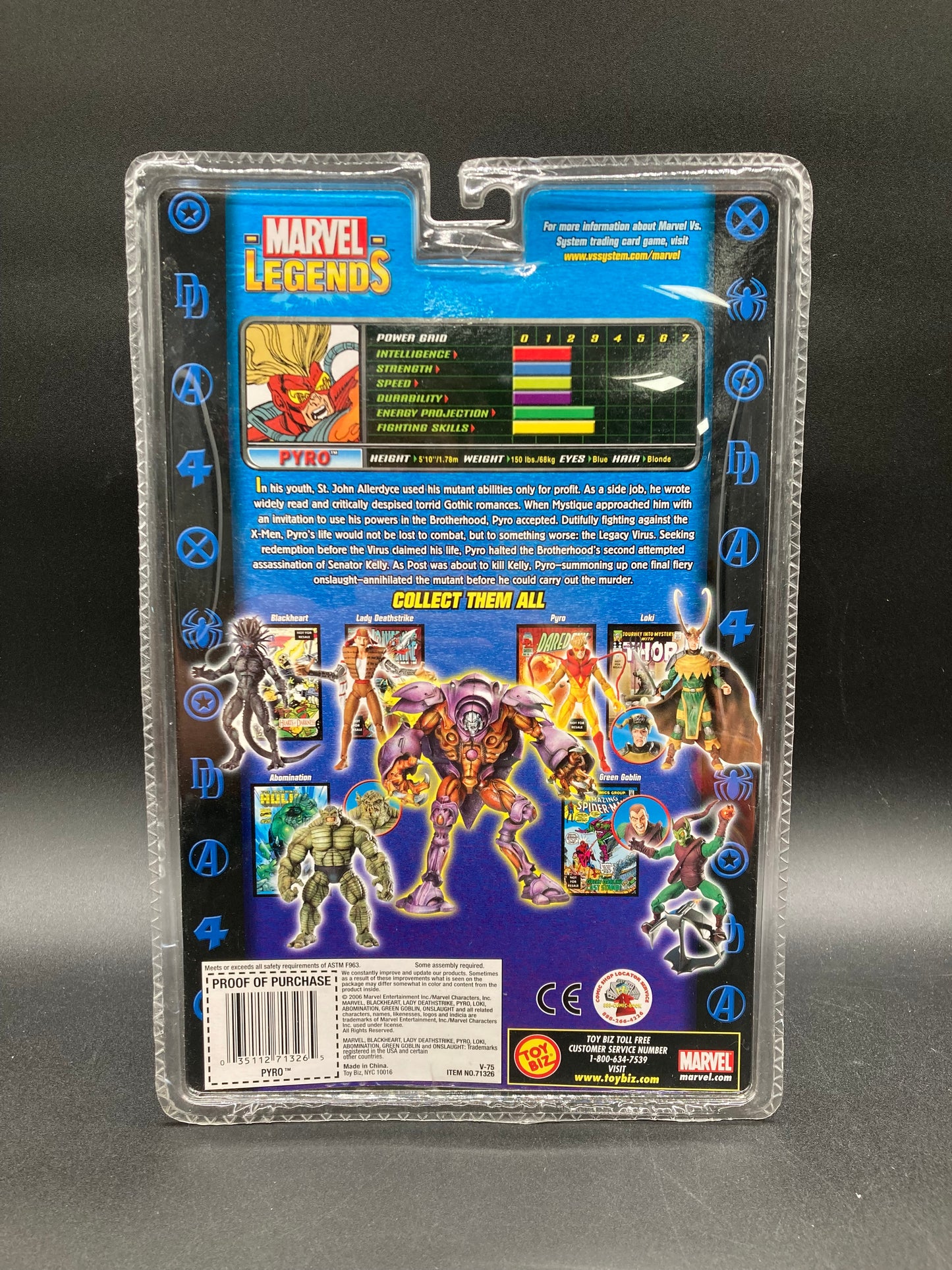 Pyro Toybiz Marvel Legends Onslaught Series Figure 2006