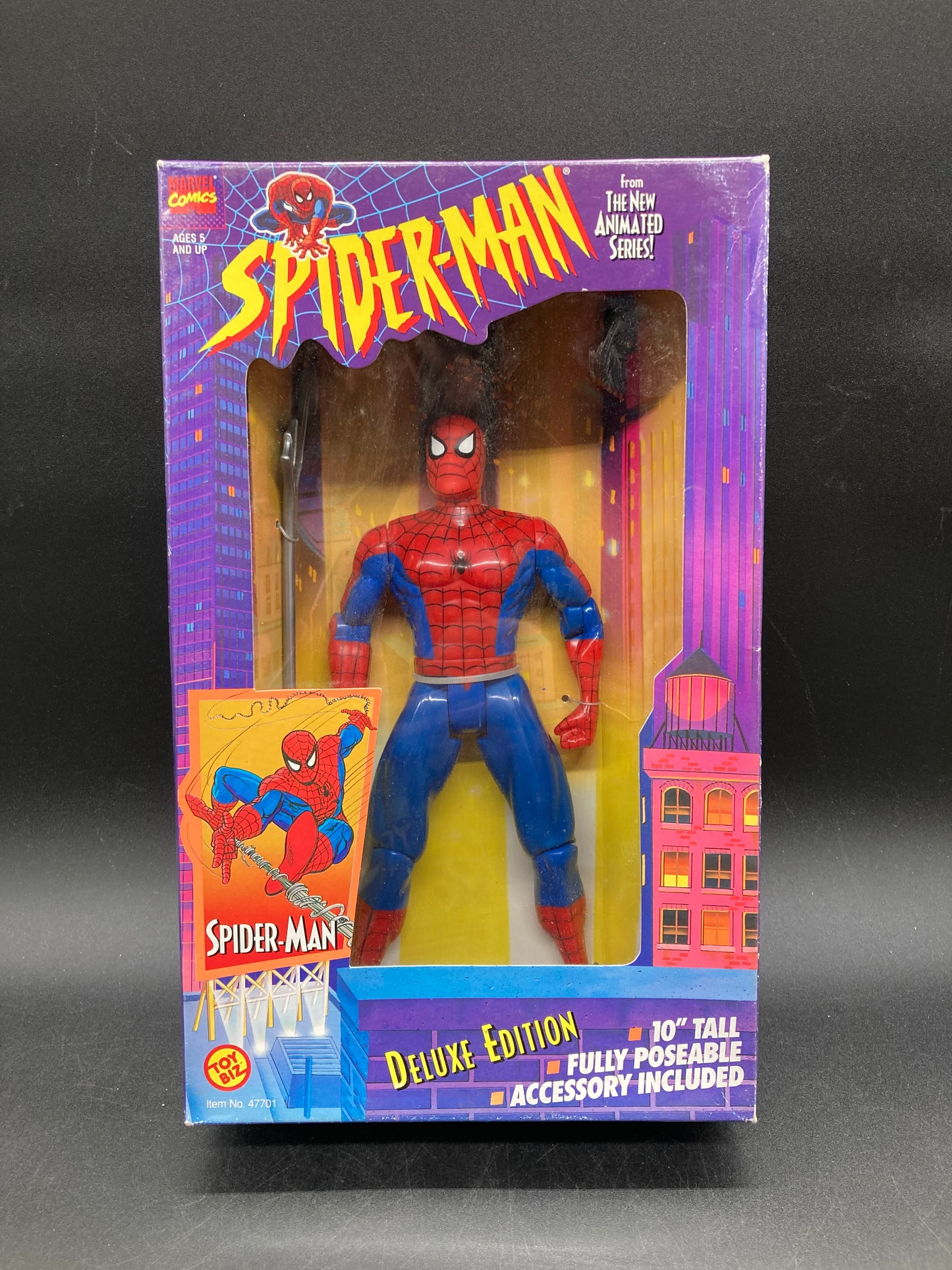 Spider-Man Toybiz Spider-Man Animated Series Deluxe Edition 10” Figure 1996